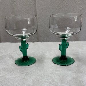 Vintage Libby Cactus Margarine Glasses